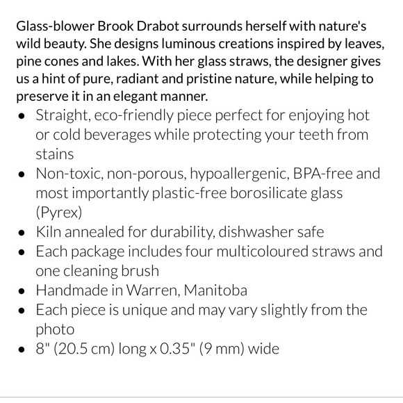 Set of 3 Glass Straws - Picture 2 of 4